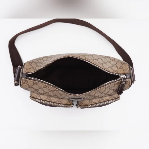 CF10 💟 Gucci GG Supreme Double Pocket Crossbody bag - Picture 12 of 13